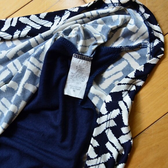 Gilli Faux Wrap Dress Size M Black White - Picture 7 of 10